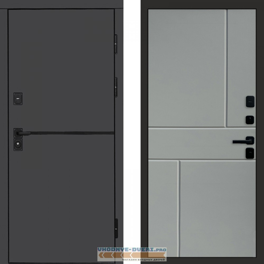 Дверь Termo Door Тренд Графит Горизонт Grey софт